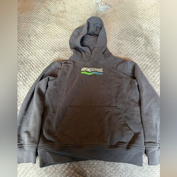 Abercrombie & Fitch Kids Black Hoodie sz 7/8 GUC - Picture 3 of 4